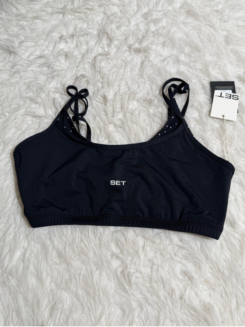 Nwt Set Active Xxl Dalmatian Polka Dot Matching Set Sports Bra Leggings Layer — image 4 of 8